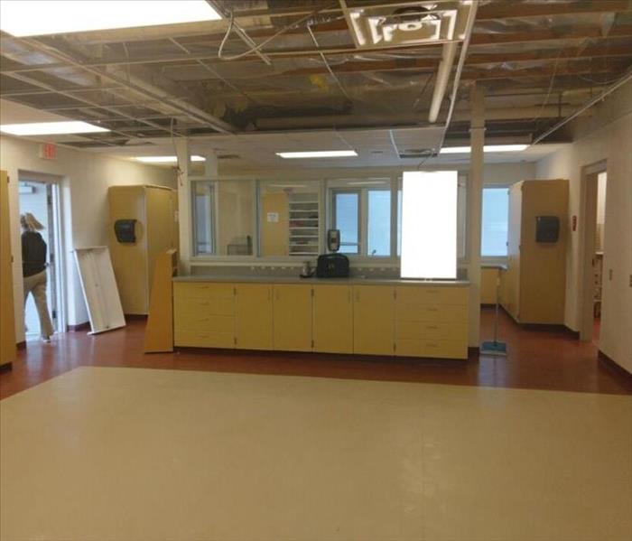 Pictured is a classroom all cleaned up after our emergency mitigation services were performed. 
